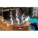 Scratch Built Model Sailing Ship 'Sovereign of the Seas', detailed model with sails and rigging,