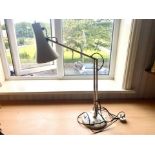 Herbert Terry Anglepoise lamp in white, round base Model 75. Please See Photo.