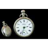 Pan - American Philadelphia Large Silveroid Screw Back Stem Winding Open Faced Pocket Watch. c.1900.