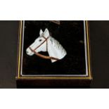 Horse Interest. Small Elegant Brooch In the Form of a Horses Head. Size Approx 3 by 2.5 cms. In