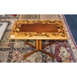Modern Inlaid Side Table, 24" long x 17" wide and 13" deep.