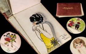 Early 20th Century Autograph Book. Autograph Book, Good Interesting Lot. Please See Photo.