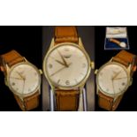 Longines Gentleman's 18ct Gold Mechanical Wrist Watch. Hallmark to Back Cover. c.1960's.