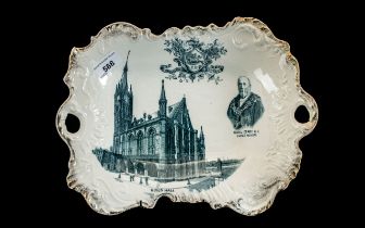 A 1902 Preston Guild Platter depicting Earl Cerby K.G Guild Mayor.