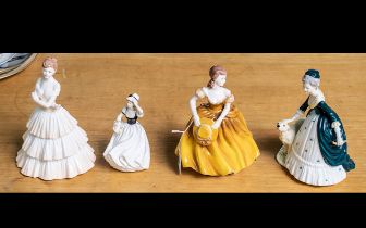 Four Coalport Figures, comprising Ladies of Fashion 'Teresa' 8" tall, 'Anthea' 8.