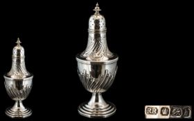 Late Victorian - Impressive Sterling Silver Sugar Sifter of Large Proportions and Excellent Form,