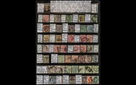 Stamps GB 1840-1918 Col'n On Hagners with Surface Printed Values (25) Some CDS, 1880 set with