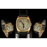 Waltham 1920's 9ct Gold Ladies Cased Mechanical Wrist Watch, With Later Leather Watch Strap and