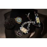 Small Collection of Costume Jewellery, comprising a ladies Lever cocktail watch with leather strap,