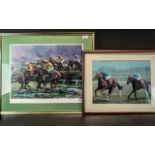 Claire Eva Burton Limited Edition Signed Horse Racing Print, No.