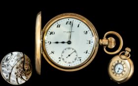 Paul Ditishelm of Solvil Signed Superior Quality Gold Filled Demi-Hunter Pocket Watch ( Key-less )