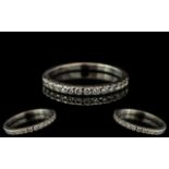 Channel Set Diamond Half Eternity Ring, set in platinum, weight 3.15.