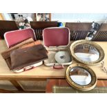 A Collection of Collectable Items to include - two vintage leather attache cases,