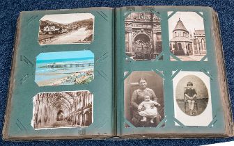 Large Album of Postcards, including travel, family, scenery, places of interest, old photographs,