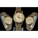 Gents 9ct Gold Longines Ultronic Wristwatch, Champaign Dial, Baton Numerals,