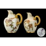 Two Royal Worcester Jugs, No. 29115, style No. 1094.