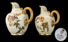 Two Royal Worcester Jugs, No. 29115, style No. 1094.