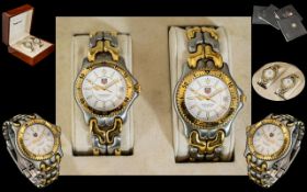 TAG Heuer - Professional Ladies and Gents Pair of Steel and Gold Pre-owned Wrist Watches ( 2 ).