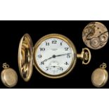 American Watch Company Superb Quality Waltham 15 Jewels Key-less Gold Plated Full Hunter Pocket
