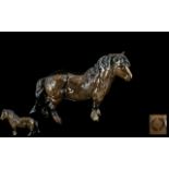 Beswick Shetland Pony, brown gloss, perfect condition, marked Beswick to base.