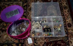 Small Collection of Costume Jewellery. Includes Earrings, Brooches, Cufflinks, Necklaces, Rings etc.