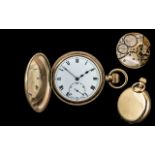 Antique Period - Good Quality 14ct Gold Filled Full Hunter Pocket Watch.