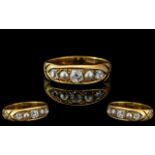 Late Victorian Period 18ct Gold Attractive Diamond and Seed Pearl Set Dress Ring.