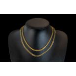 A Fine Pair of 9ct Gold - Modern Chains, Rope and Fancy Design, Excellent Rich Colour.