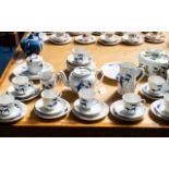 1930's China Blue Swallow Bird Czechoslovakia Tea-Set.