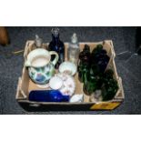 Collection of Glass Bottles & Porcelain,