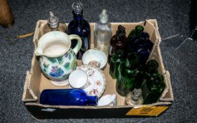 Collection of Glass Bottles & Porcelain,