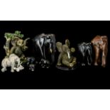 A Collection of Ornamental Elephant Figures (9) in total.