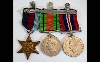 British World War II Trio of Military Medals. Comprises 1/ 1939 - 1945 Service Medal.