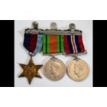 British World War II Trio of Military Medals. Comprises 1/ 1939 - 1945 Service Medal.