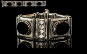 Middle Eastern Early 20th Century - Pleasing and Good Quality Silver Ornate Bracelet,