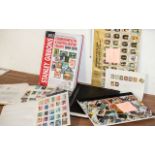 Stamp Interest - Mixed lot of stamps to include a Stanley Gibbons Commonwealth stamp catalogue, a
