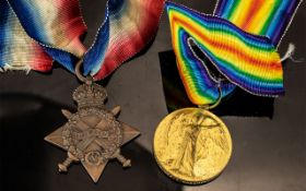 Two WW1 Medals, Victory Medal And 1914-15 Star,