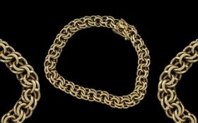 14ct Gold - Good Quality Fancy Link Bracelet, Excellent Design. Marked 585 - 14ct. Gold Weight 20.