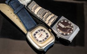 Two Retro Wristwatches Diantus And Ferex, Both Manual Wind In Working Order.