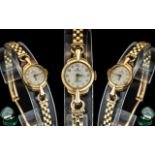 Rolex - Precision Ladies 9ct Gold Mechanical Wrist Watch. Full Hallmark to Case and Bracelet.