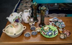 Quantity of Porcelain, comprising a Maling flowered dish, Susie Cooper vegetable dish,