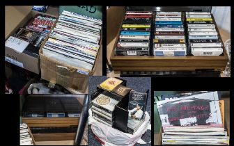 A Collection of 45's Single Records and Cassettes, mainly Pop and Rock including,
