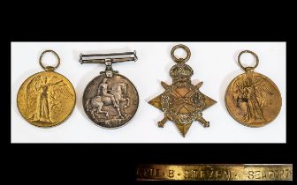 British - World War I Trio of Military Medals Awarded to 3056 PTE W. Farouhar Seaforth.