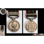 Queen Victoria 1895 India Campaign Silver Medal with Clasp and Ribbon.