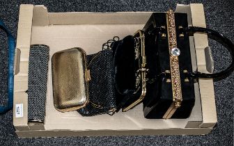 Collection of Six Evening Bags, comprising handbags, clutch bags, sequin, jewelled,