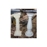 Repro Art Nouveau Style Jardiniere Column ( White Colour-way ),