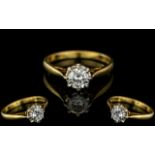 A Diamond Set Single Stone Ring. Consisting of a Round Brilliant Cut Diamond, Measuring 5.47mm - 5.