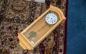 Large Wall Clock In a Light Beech Wood Finish.