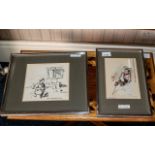 Two Framed Military Interest Prints, comprising 'The Disappointed German', framed and glazed,