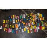 Collection of Loose Playworn Cars, comprising assorted cars, trucks, etc.